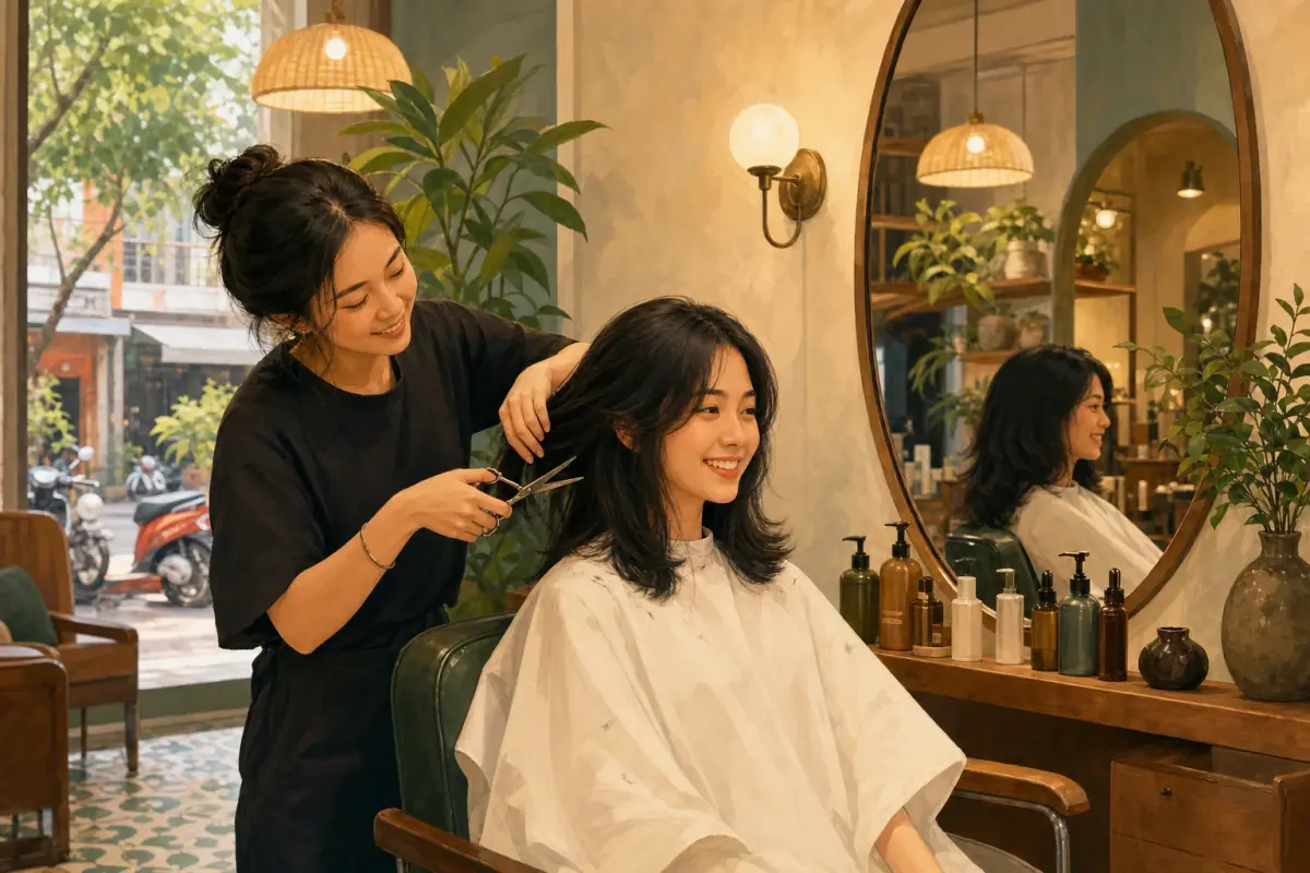 At the Hair Salon in Saigon: How to Ask for a Haircut (Without the "Not Too Short!" Panic)