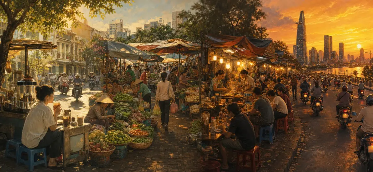 A Day in Saigon: One Real Southern Vietnamese Dialogue From Morning Coffee to Midnight Ốc