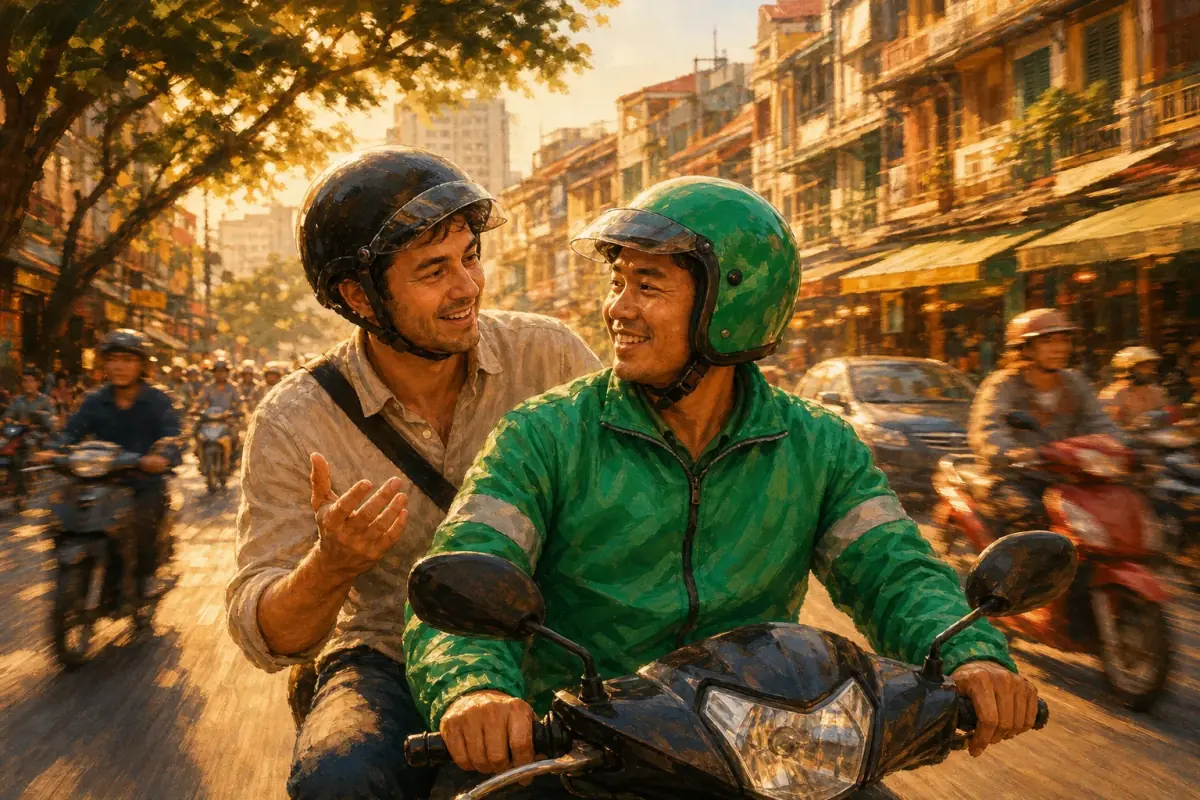 Catching a Grab in Saigon: The Whole Ride, Line by Line (Southern Vietnamese)