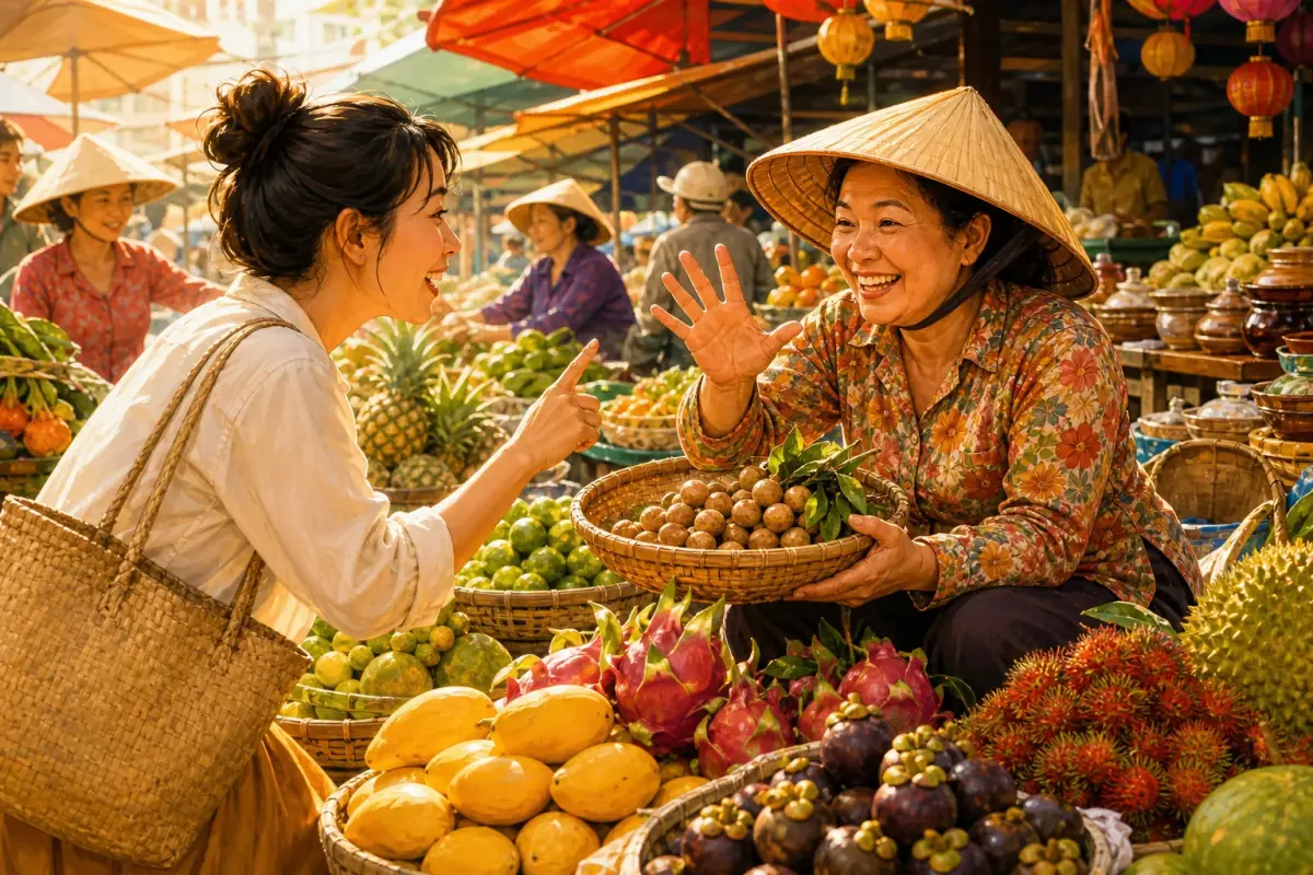 Haggling at a Saigon Market: The Full Back-and-Forth (Southern Vietnamese Dialogue)