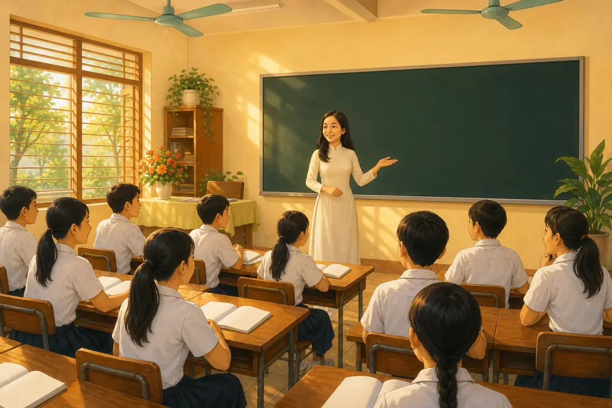 School & Studying in Southern Vietnamese: đi học, thầy cô, bài tập, thi, đậu/rớt