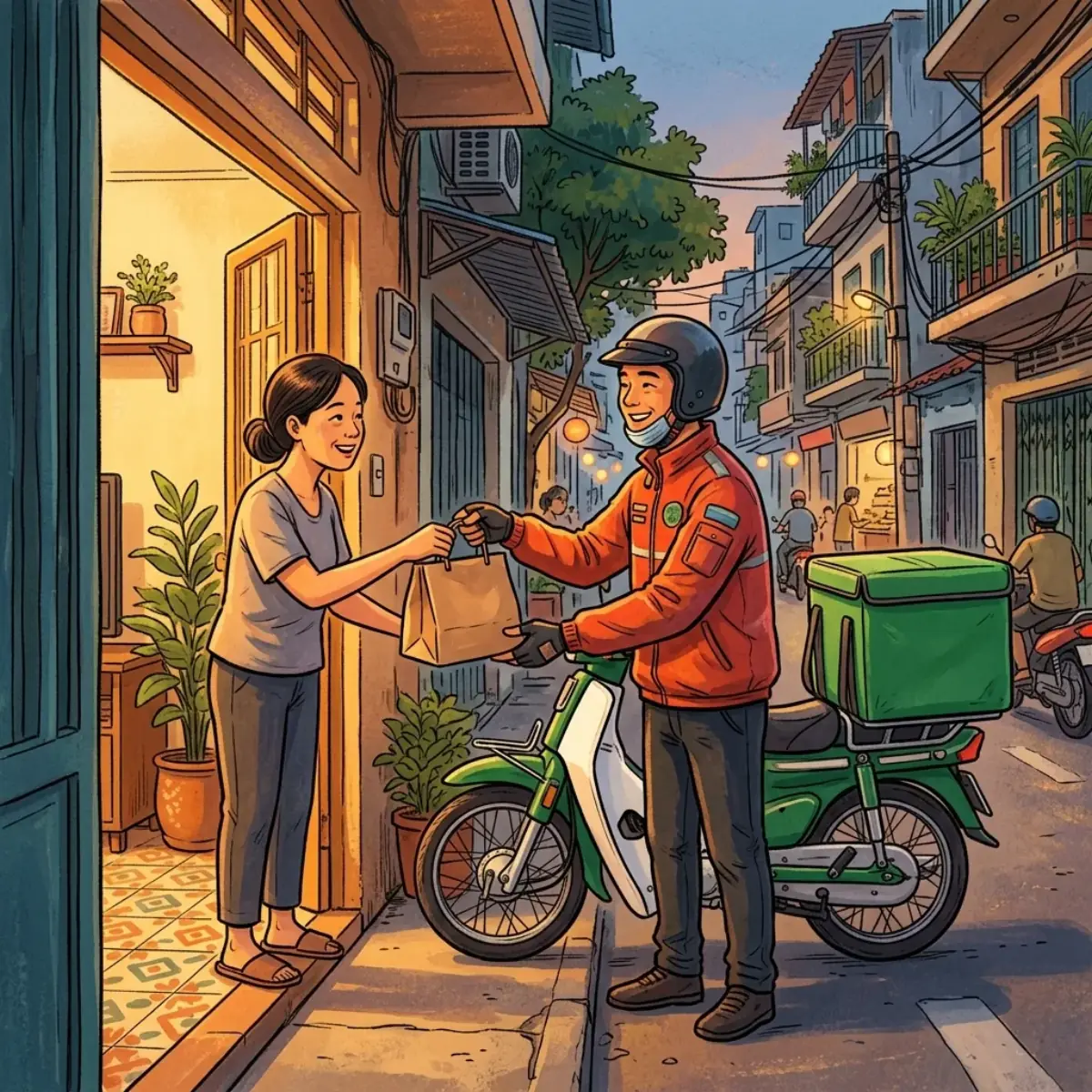 Ordering Food Delivery in Saigon: What to Say to Your Shipper