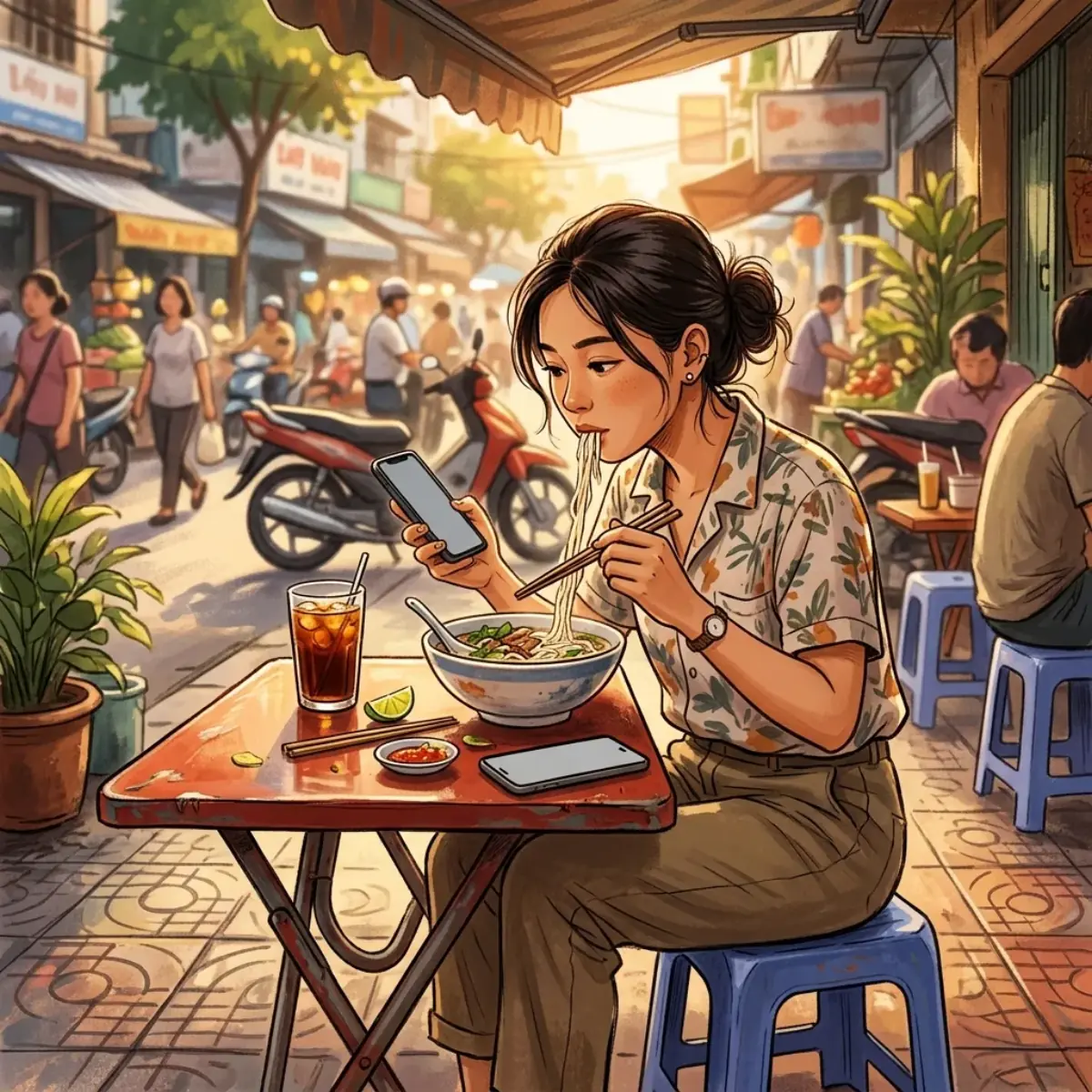 vừa… vừa… in Southern Vietnamese: "Both … and" and Doing Two Things at Once