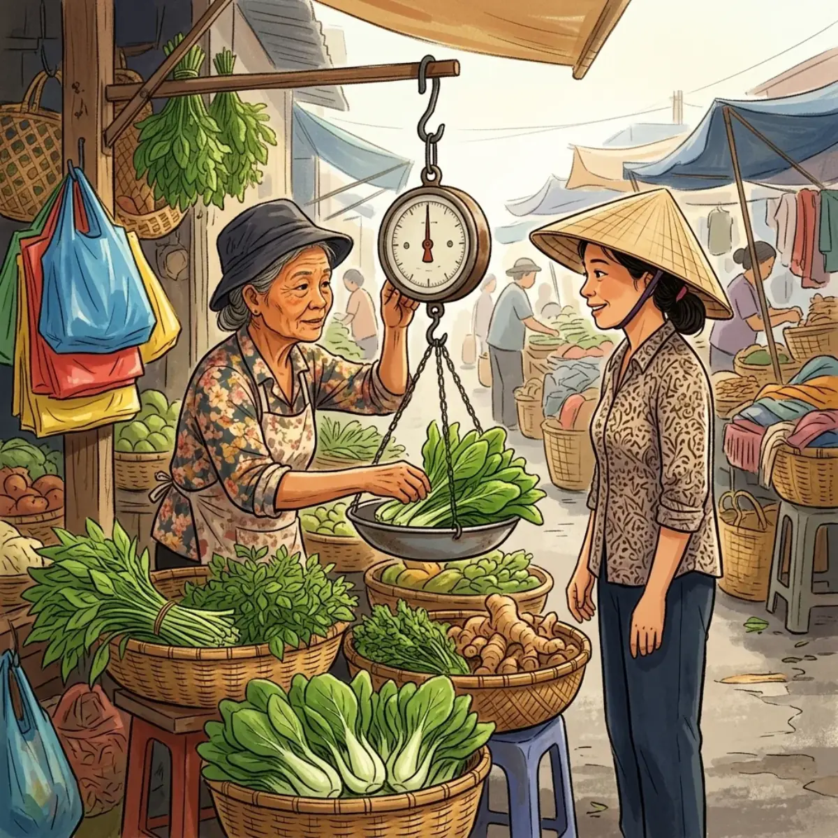 Kí, Lạng, Bó, Chục: Weights and Measures at a Saigon Market