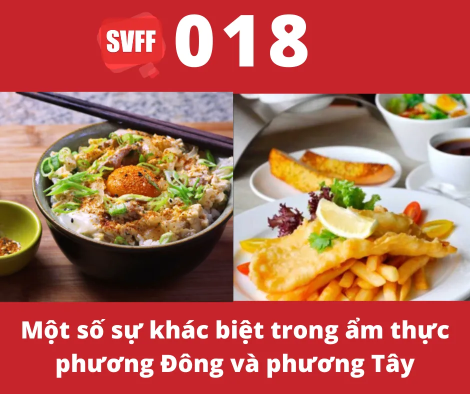 Một số sự khác biệt trong ẩm thực phương Đông và phương Tây