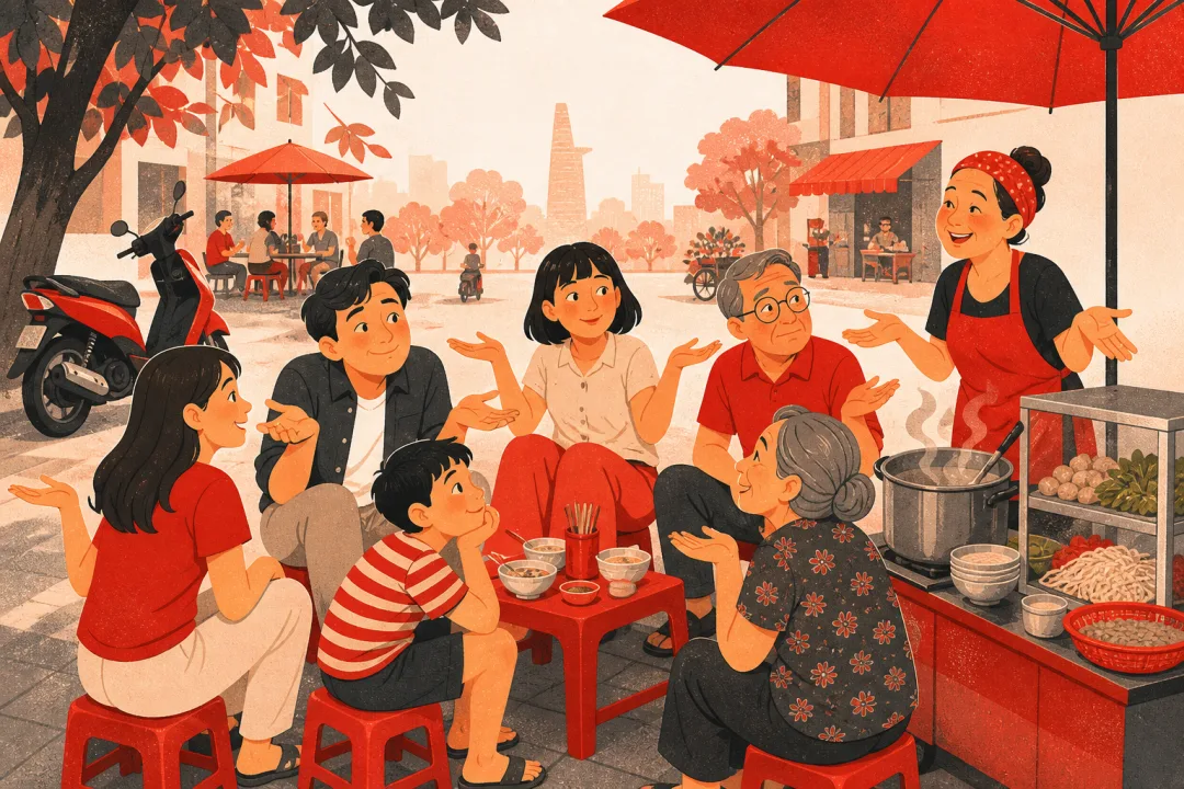 Illustration for the Vietnamese grammar pattern ai mà