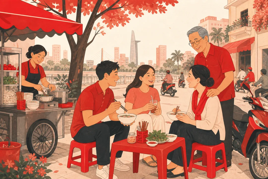 Illustration for the Vietnamese grammar pattern anh ấy/ chị ấy