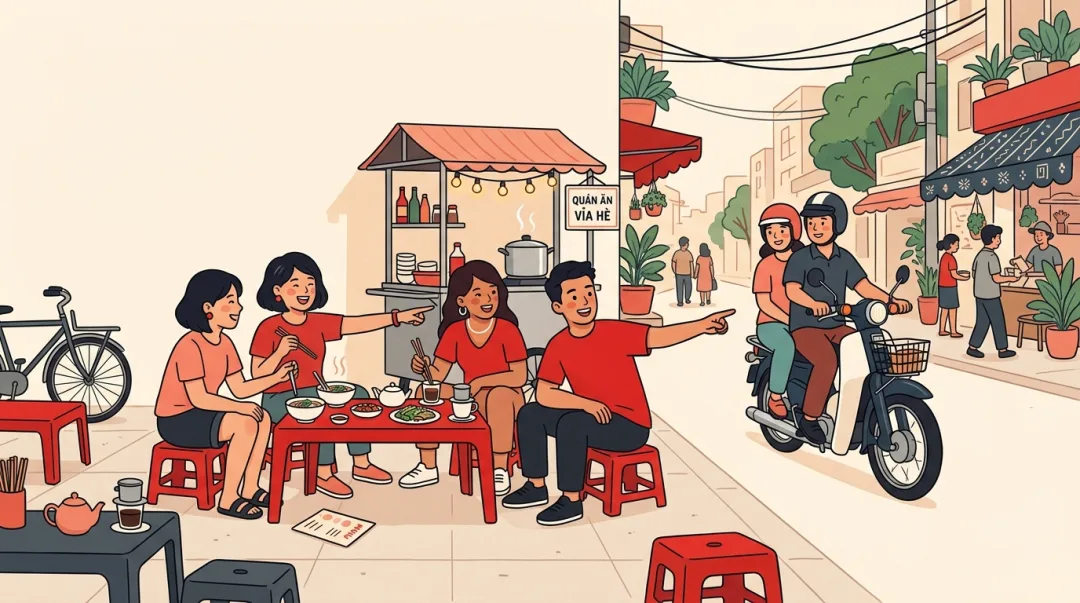 Illustration for the Vietnamese grammar pattern ấy