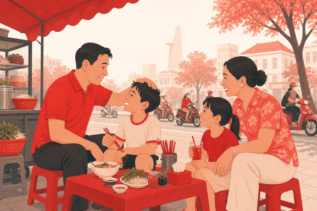 Illustration for the Vietnamese grammar pattern bác