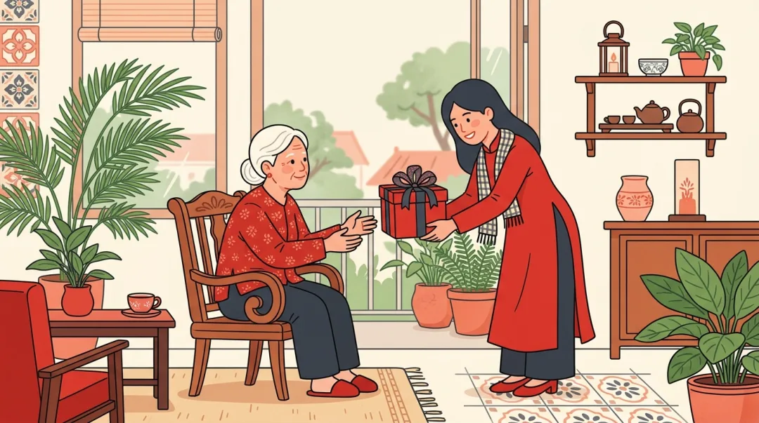 Illustration for the Vietnamese grammar pattern biếu