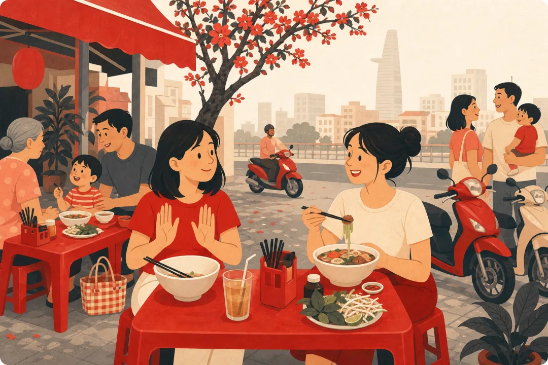 Illustration for the Vietnamese grammar pattern chưa