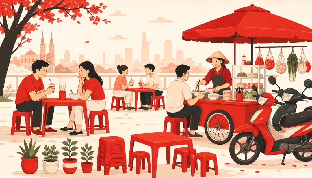 Illustration for the Vietnamese grammar pattern Từ ghép (compounding)