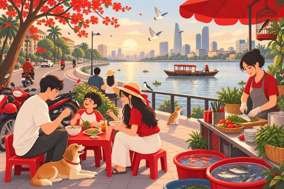 Illustration for the Vietnamese grammar pattern con