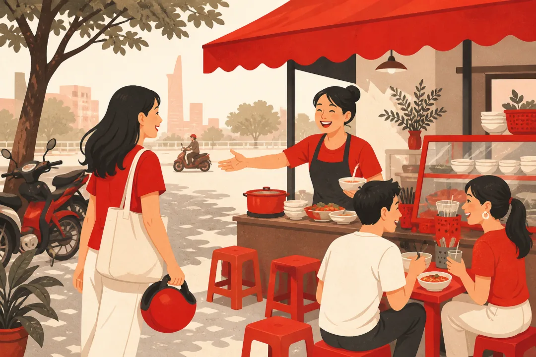 Illustration for the Vietnamese grammar pattern cứ