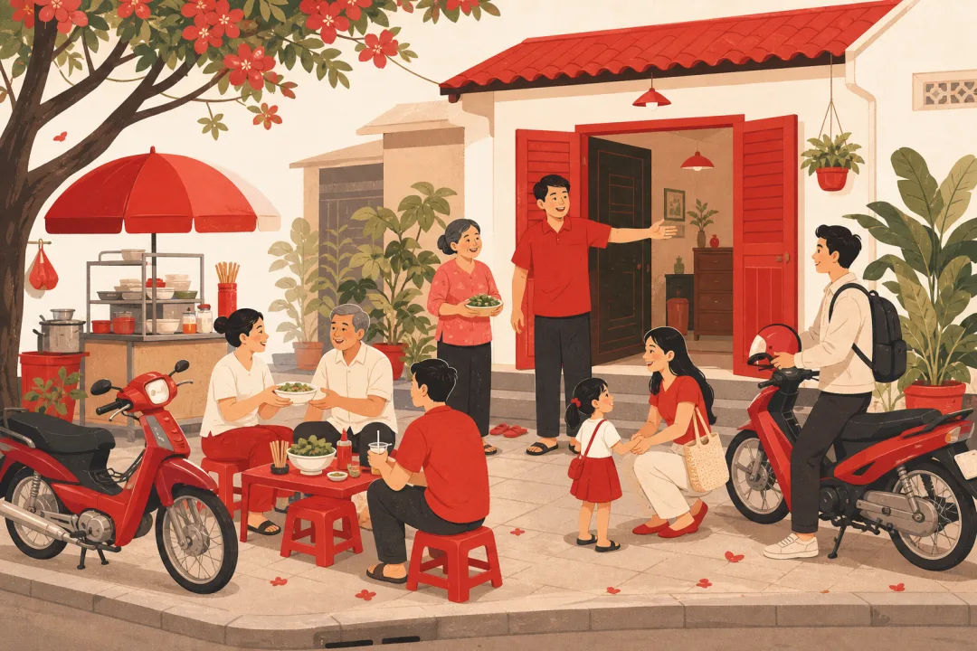 Illustration for the Vietnamese grammar pattern của