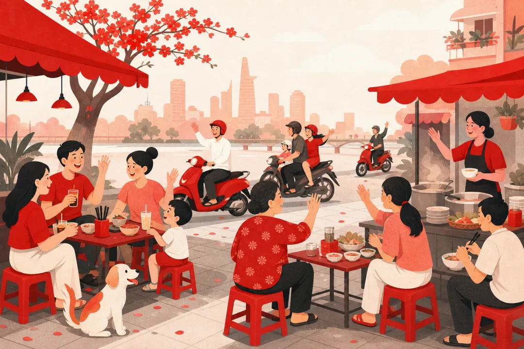 Illustration for the Vietnamese grammar pattern cũng