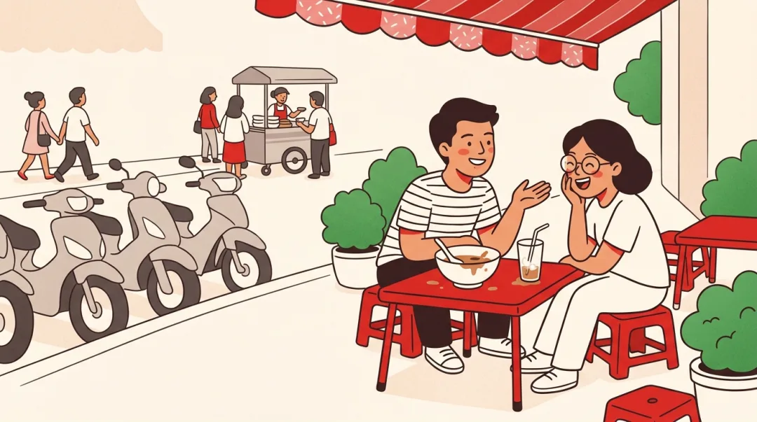 Illustration for the Vietnamese grammar pattern đã