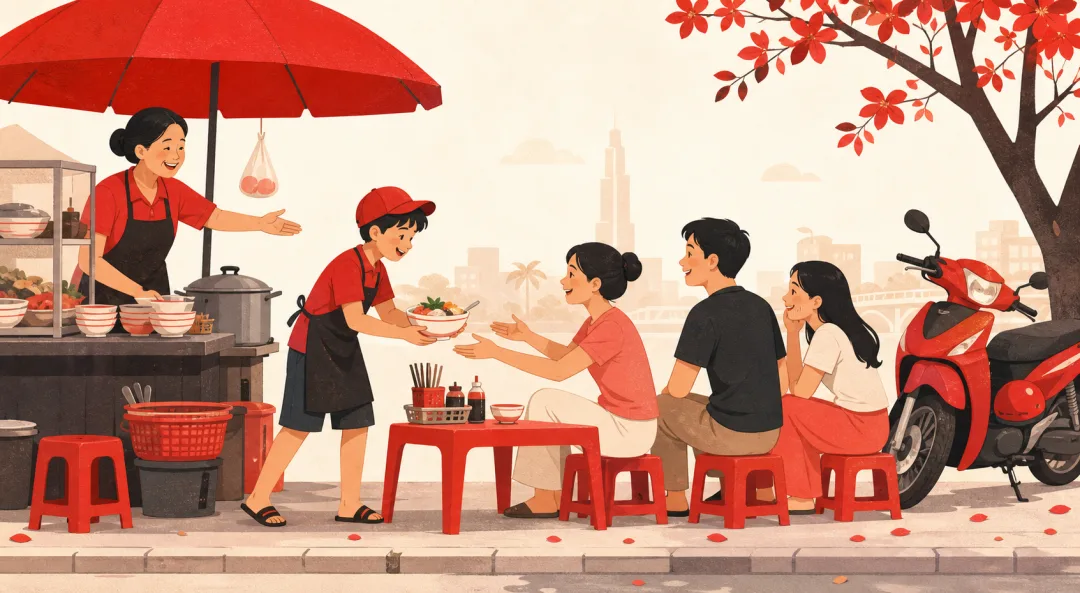 Illustration for the Vietnamese grammar pattern để