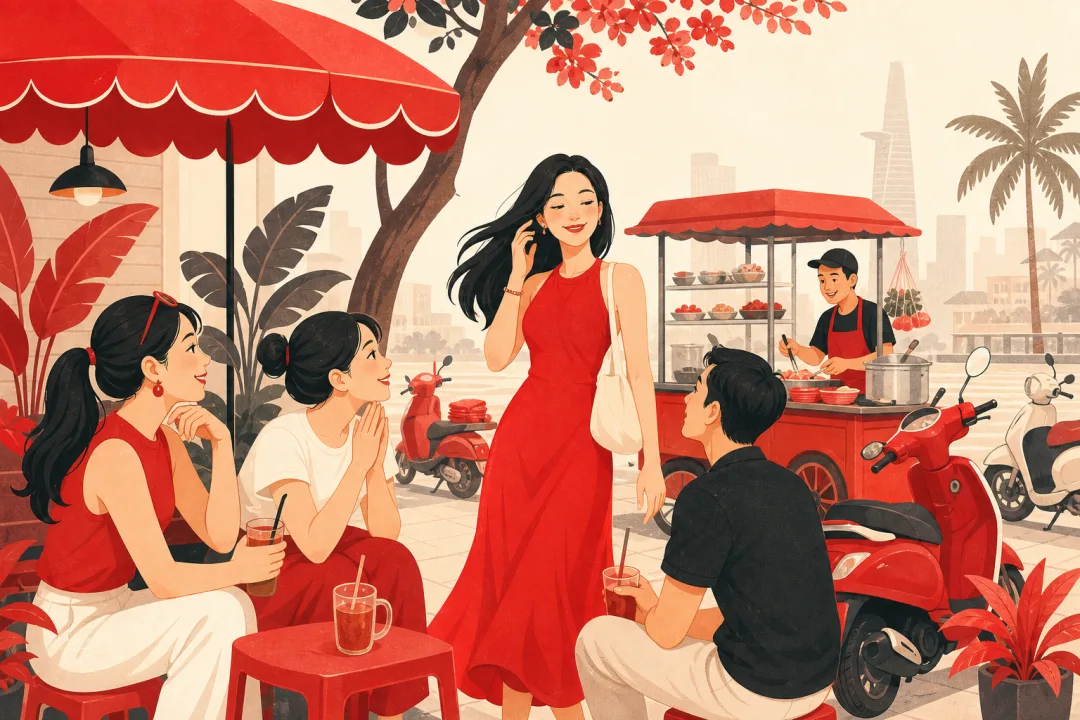Illustration for the Vietnamese grammar pattern đẹp