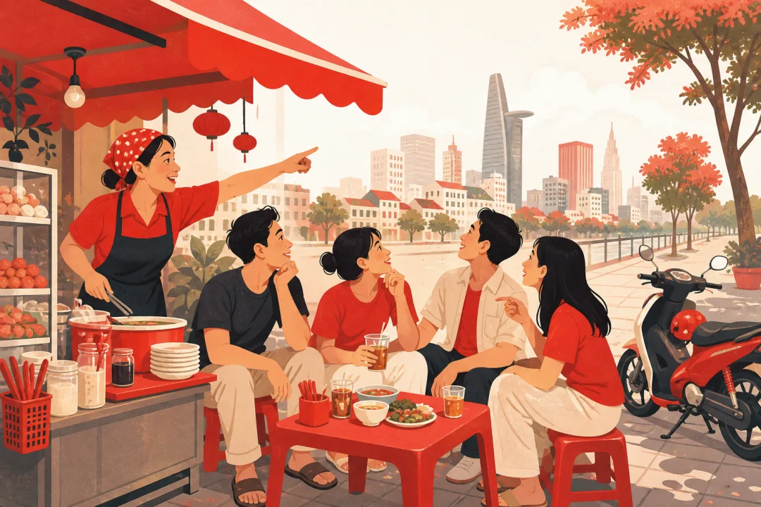 Illustration for the Vietnamese grammar pattern đó
