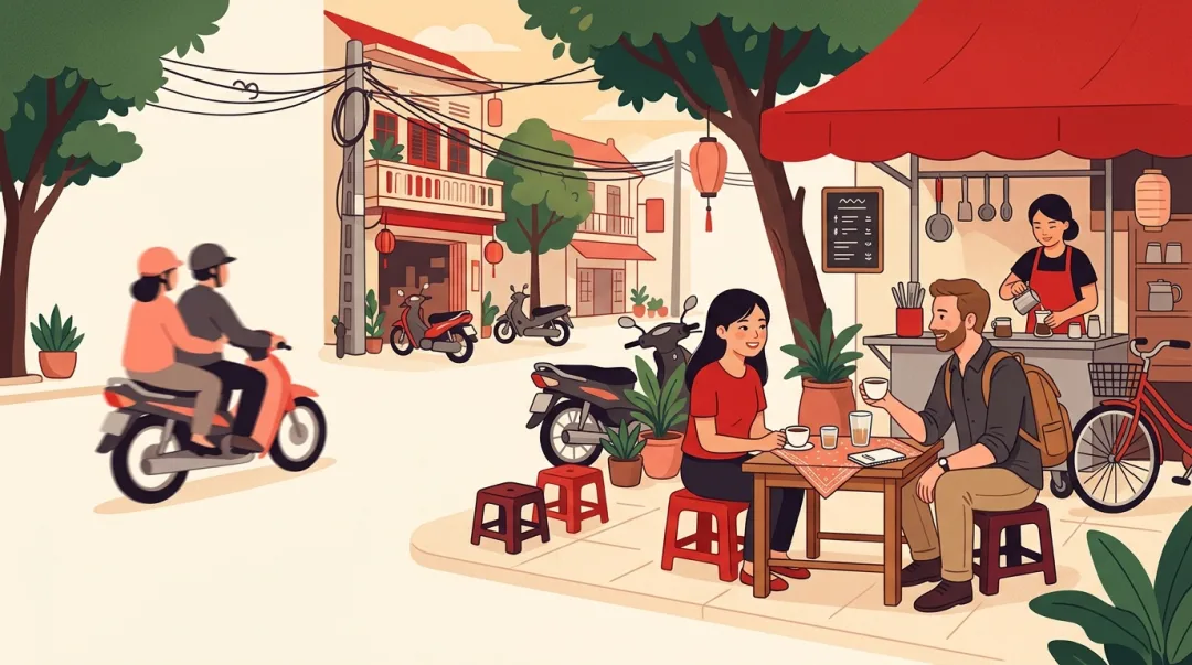 Illustration for the Vietnamese grammar pattern em/ anh