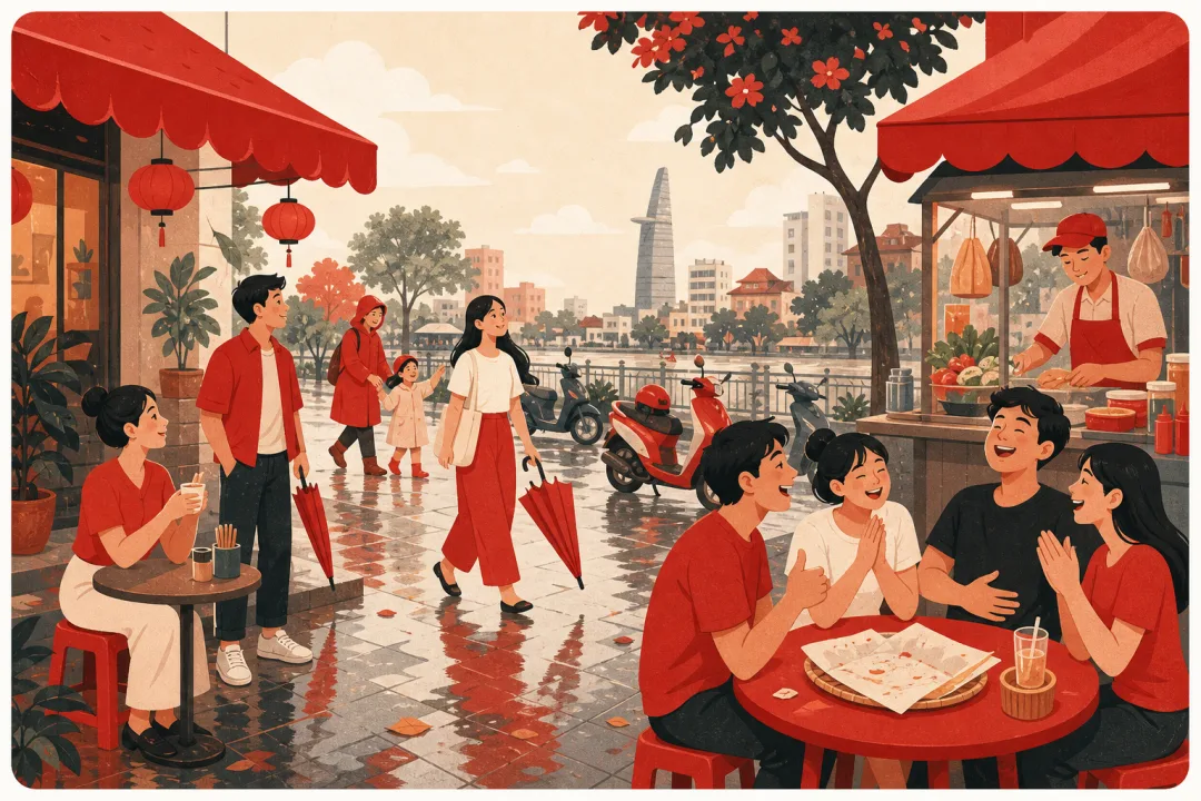 Illustration for the Vietnamese grammar pattern hết