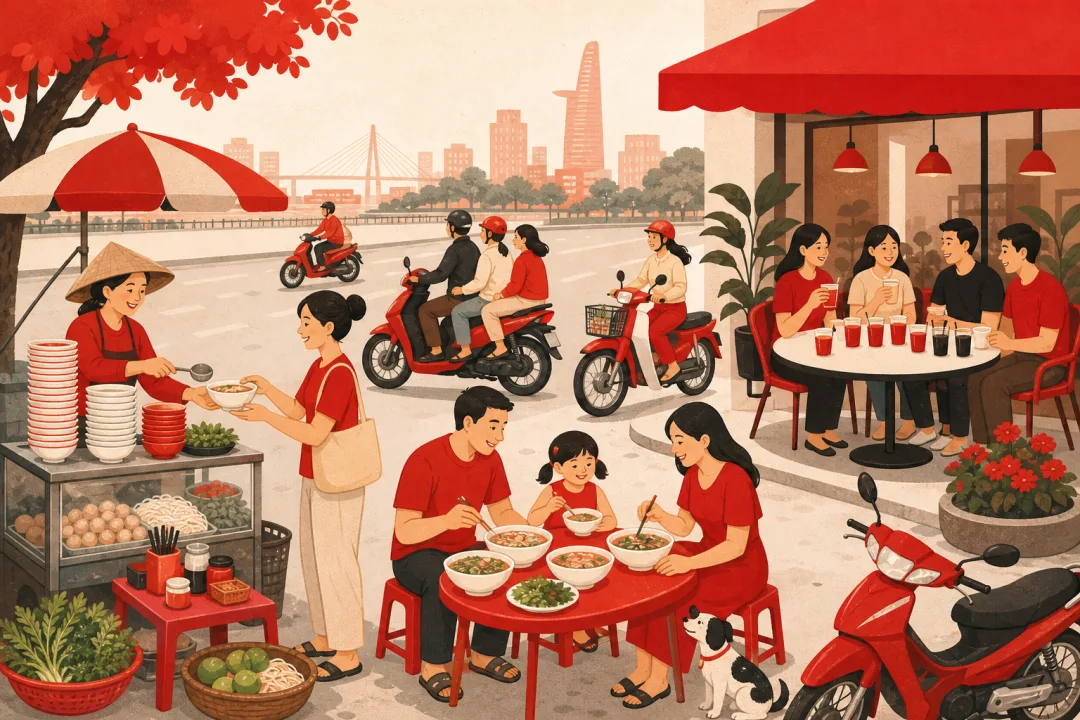 Illustration for the Vietnamese grammar pattern hơn / gần / trên / dưới (more than, nearly, over, under)