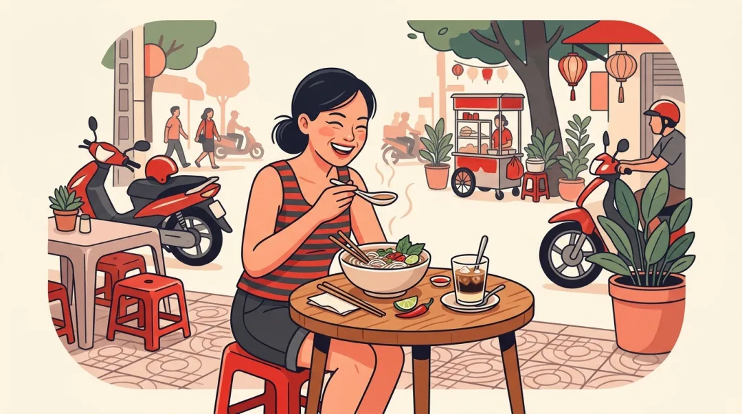 Illustration for the Vietnamese grammar pattern khiến / làm