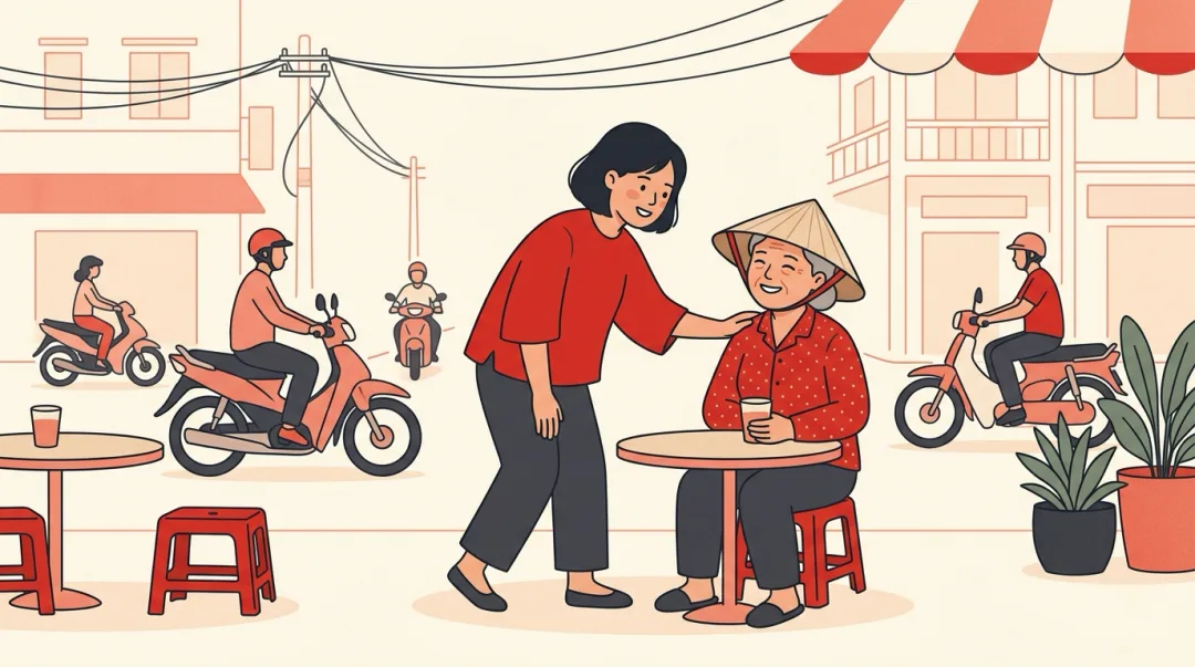 Illustration for the Vietnamese grammar pattern không ... đâu