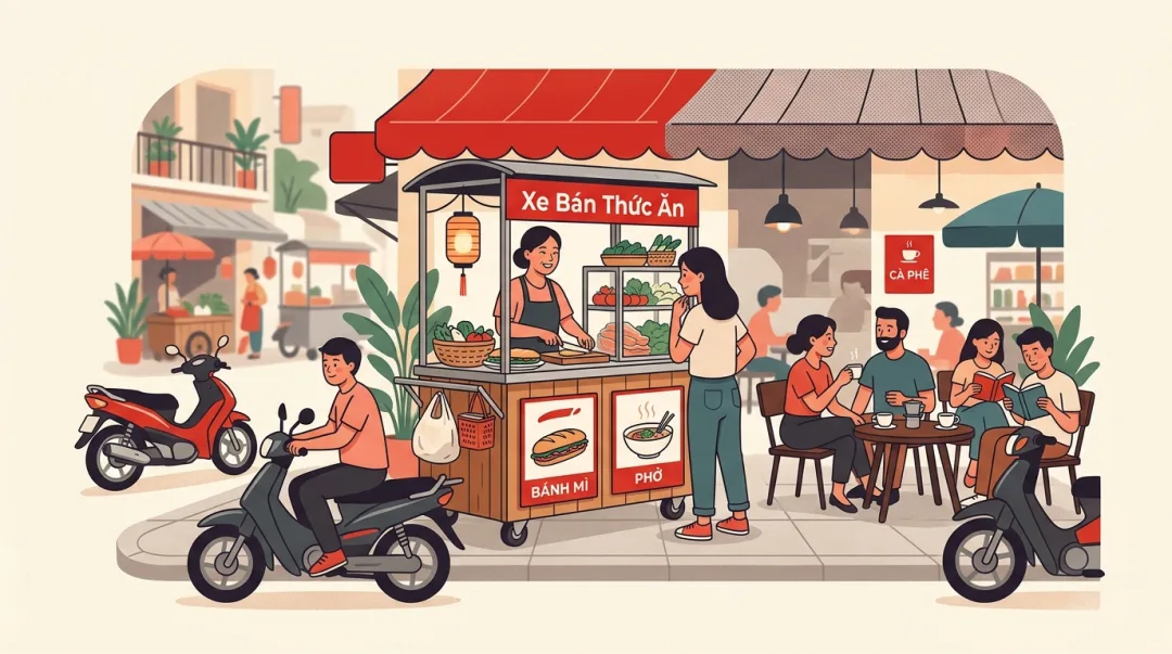 Illustration for the Vietnamese grammar pattern nào