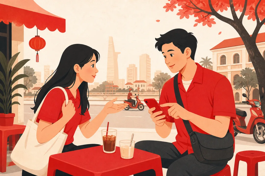 Illustration for the Vietnamese grammar pattern nhờ
