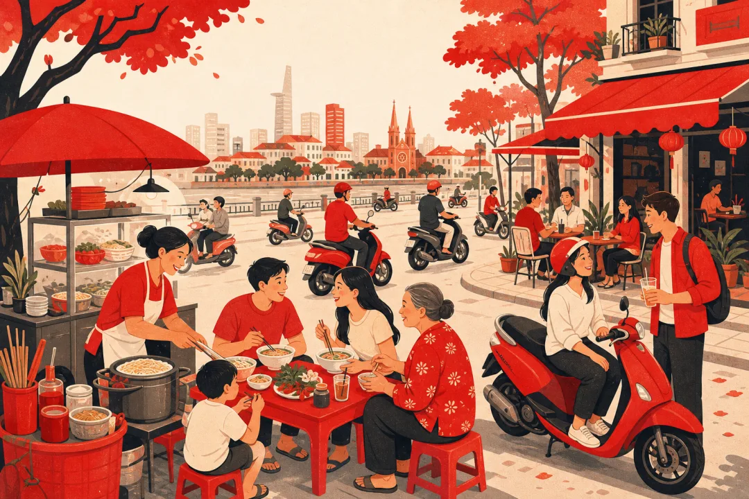 Illustration for the Vietnamese grammar pattern thế nào / như thế nào