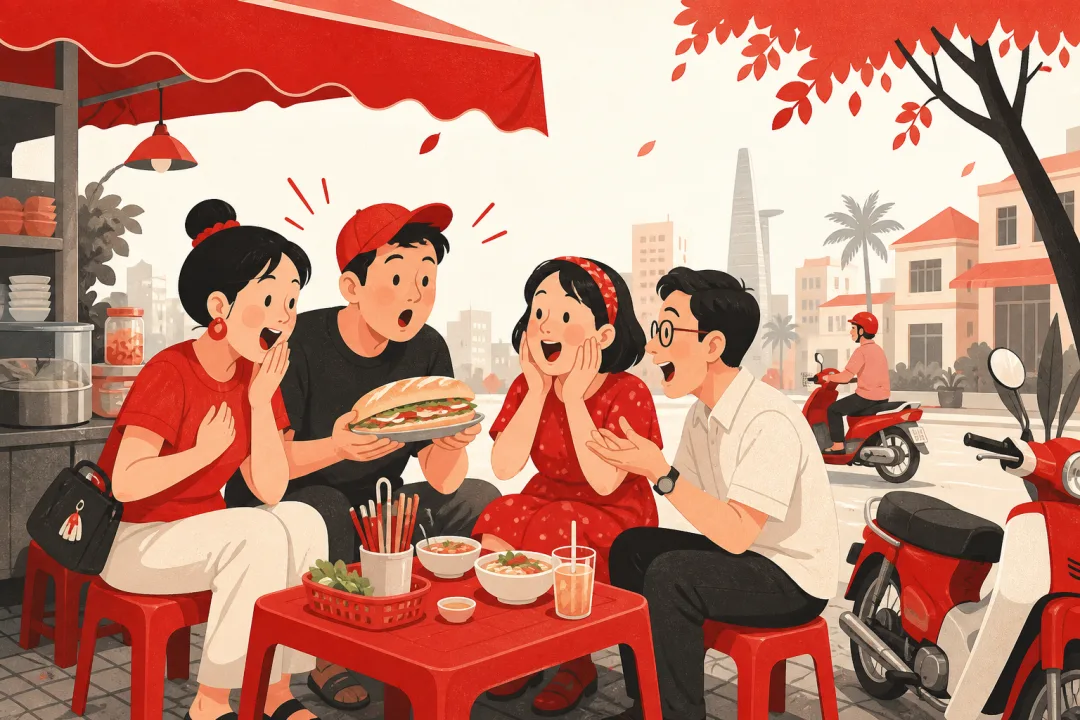 Illustration for the Vietnamese grammar pattern trời ơi