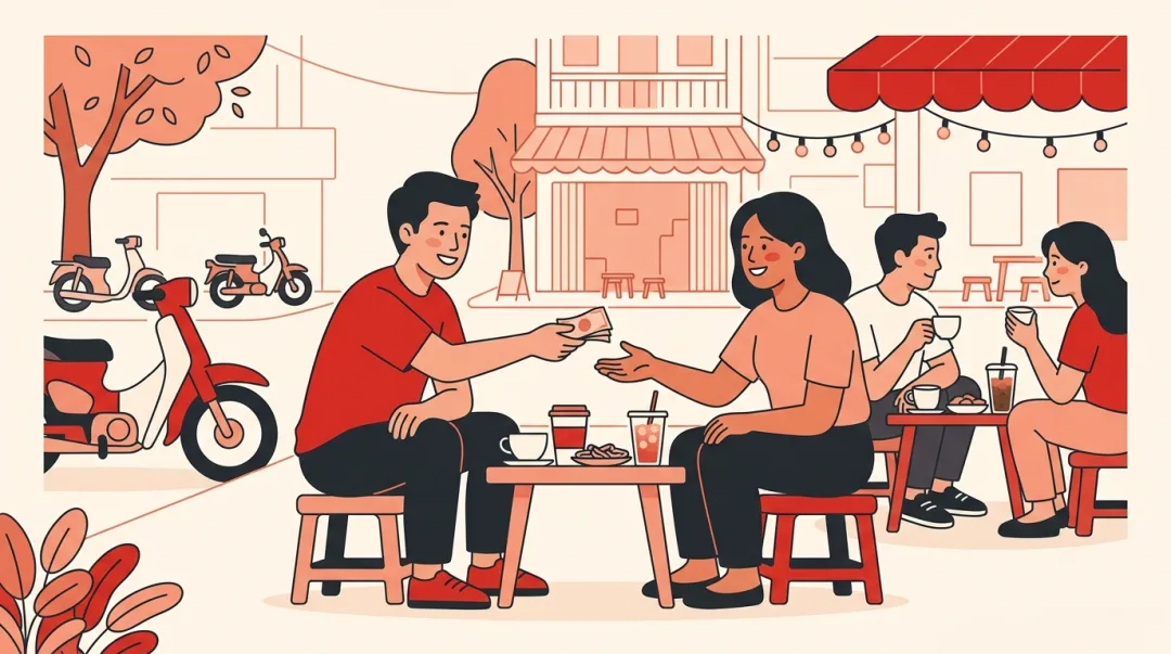 Illustration for the Vietnamese grammar pattern vay