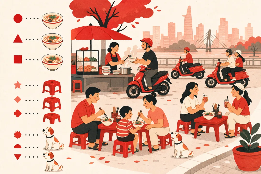 Illustration for the Vietnamese grammar pattern Vietnamese Nouns — How They Work