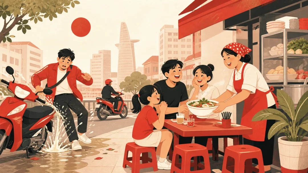 Illustration for the Vietnamese grammar pattern Passive Voice — Bị vs Được