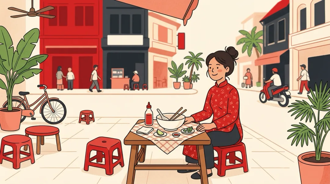 Illustration for the Vietnamese grammar pattern xong